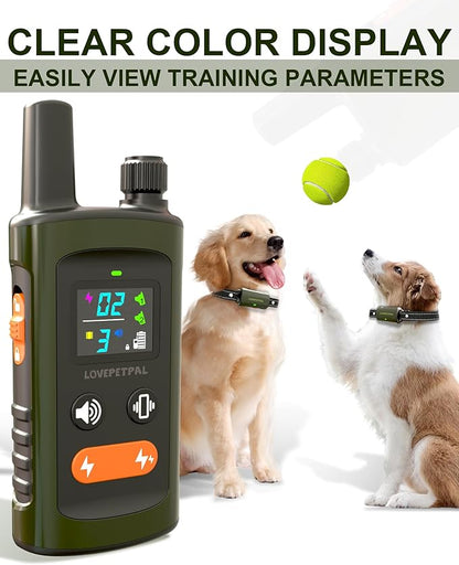 Dog Training Collar with Remote Control, 3500FT Dog Shock Collar for Small Medium Large Dogs, IPX7 Waterproof, 4 Training Modes, Rechargeable E-Collar with Beep Vibration Safe Shock for All Breeds