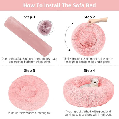 Nisrada Dog Bed for Small Medium Large Dogs 24 inch