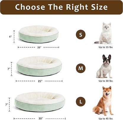 Love's cabin Round Donut Cat and Dog Cushion Bed 30in Pet