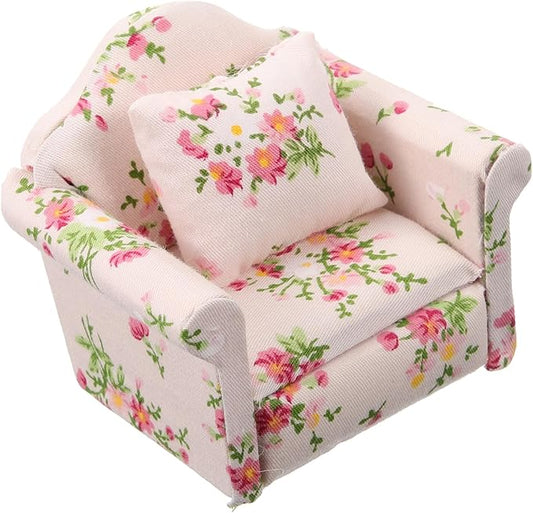 Hamster Sofa Chair Bunny Toys Guinea Pig Toys Rabbit Toys Furniture Decor Models Mini Sofa Mice Small Sofa Small Pet Bed Small Floral Hamster Supplies Cloth Individual