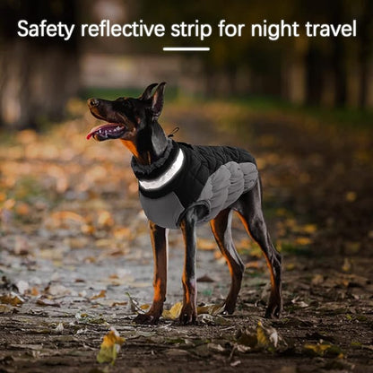 Dog Winter Jacket Cozy Reflective Waterproof Windproof Warm Pet Garment