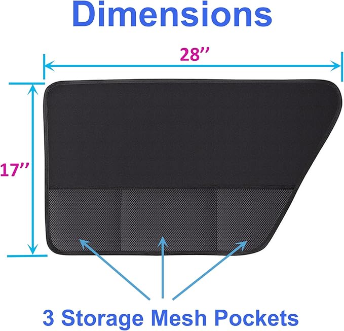 Dog Car Door Protector Vehicle Door Cover Protector for Dogs Pet Car Door Cover Anti-Scratch Waterproof Car Door Covers Guard Durable 600D Oxford Dog Car Door Protector 28" x 17" 2 Pack