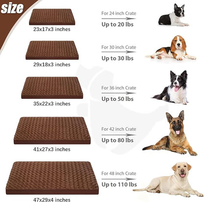 Dog Crate Bed Waterproof Dog Beds for Small Dogs Rose Velvet Soft Fluffy Washable Dog Bed with Removable Cover & Anti-Slip Bottom 23 x 17 Inch,
