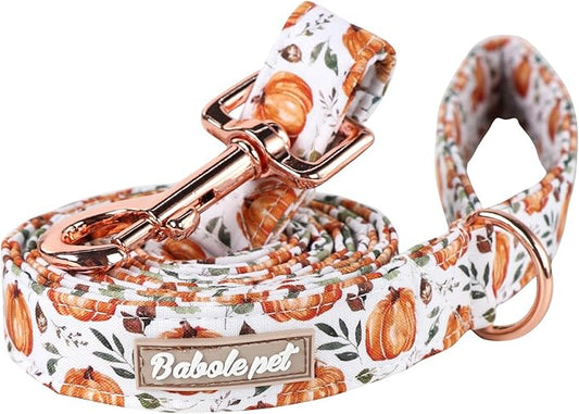 Halloween Dog Leash Durable Handmade Fall Leaves Pumpkin 120cm