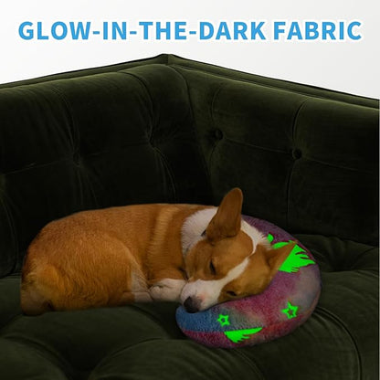 Glow-in-the-Dark U-Shaped Calming Pet Pillow for Dogs & Cats
