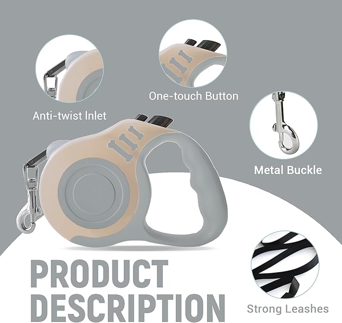 Retractable Dog Leash Automatic Telescopic Tractor Dog Tape 10/16 FT