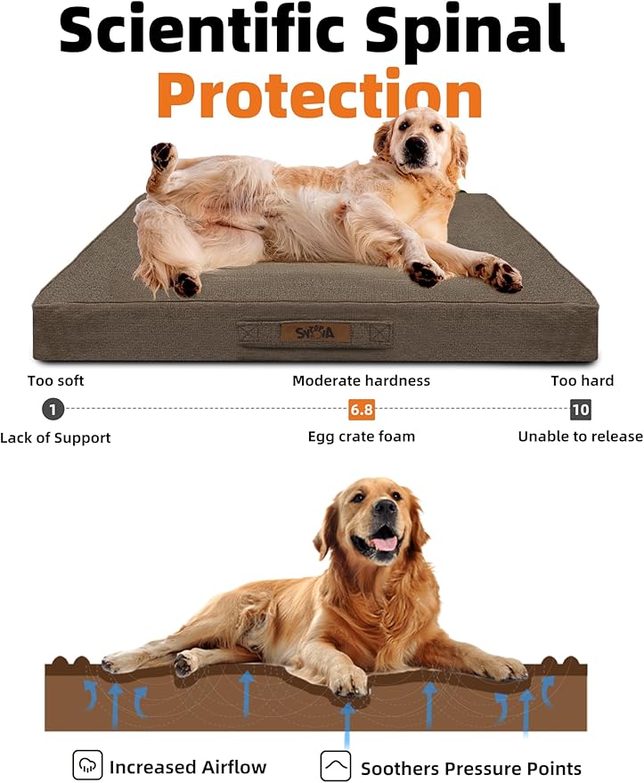 Sytopia Outdoor Dog Beds for Large Dogs with Detachable Blanket (36 x 27 in)
