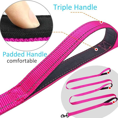 3 Handle Dog Leash 10FT Triple