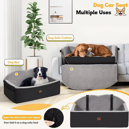 Dog Car Seat for Large Medium Dog 55 lbs 2 Small