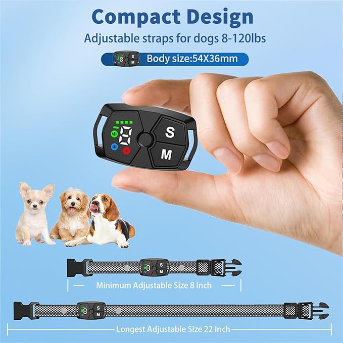 JeaTone Dog Bark Collar 8 Adjustable