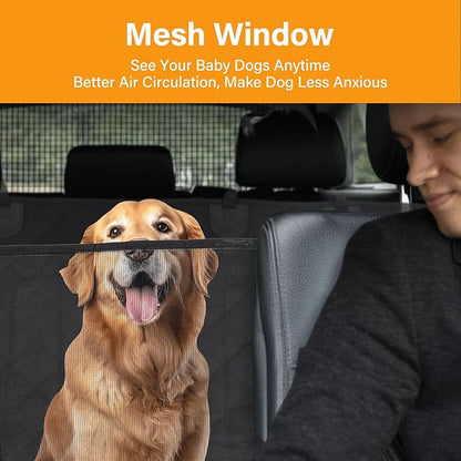 YSSOA Dog Car Seat Cover for Back Seat 100% Waterproof