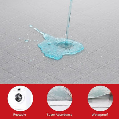 Dog Crate Mat and Washable Pee Pads for Dogs 2 Pack(30"X19") 30 Inch