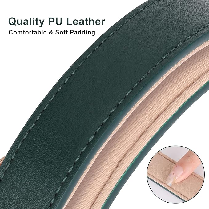 WHIPPY Soft Padded Leather Dog Collar for Small Medium Large Dogs Heavy Duty Dog Collar with Adjustable Rust-Proof Metal Hardware