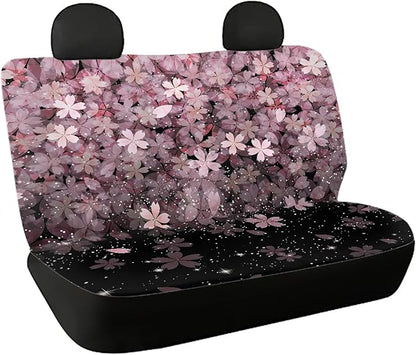 CLOHOMIN Car Seat Cover for Dogs Pets Pink Cherry Blossoms Flower Print Bench Seats Protector Non Slip Auto Trunks