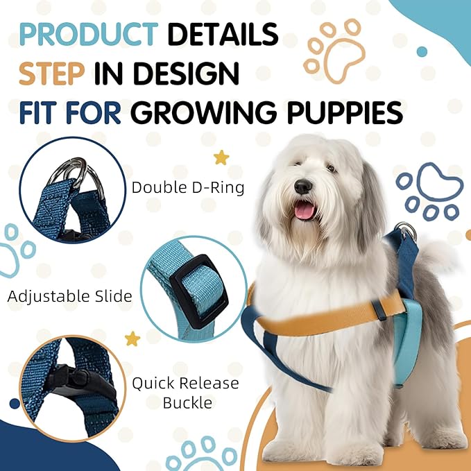 Tri-Color Dog Harness