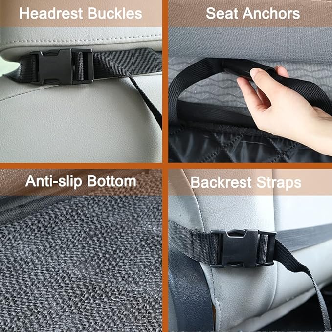 Paw Jamboree 2PCS Car Front Seat Covers for Dogs Scratch-Proof Pet Car Seat Cover Front Seat Non-Slip Car Seat Protector for Dogs Bucket Seat Cover for Dog for Trucks