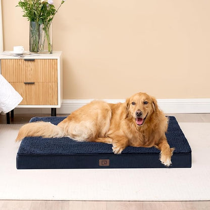 EHEYCIGA Orthopedic XXL Dog Beds for Jumbo Dogs with Removable Washable Cover for Crate 47x29