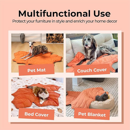 Dog Blanket Mat for Dogs Cats 40×46" Leaf
