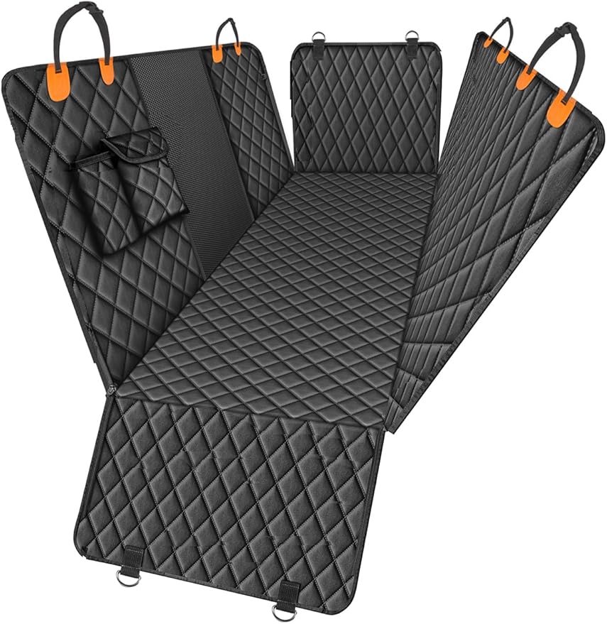 Waterproof Dog Car Seat Cover for Back Seat: Suitable for Small and Large Dogs (54" W 58" L))