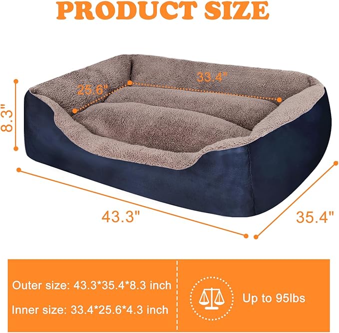 PUPPBUDD Dog Beds for Extra Large Dogs
