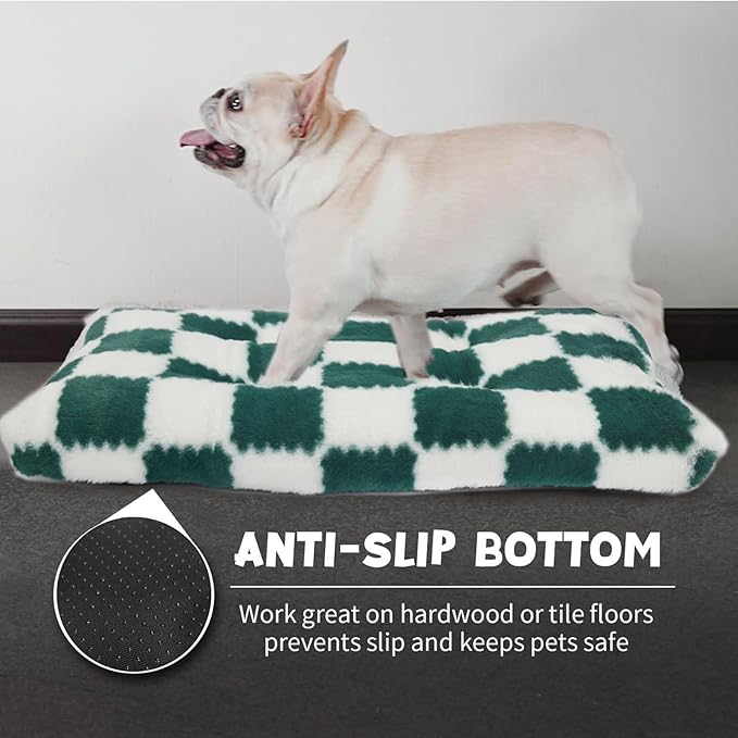 Checkered Dog Bed Small for Crate 24x18 Washable 24 inch