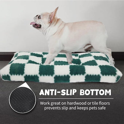 Checkered Dog Bed Small for Crate 24x18 Washable 24 inch