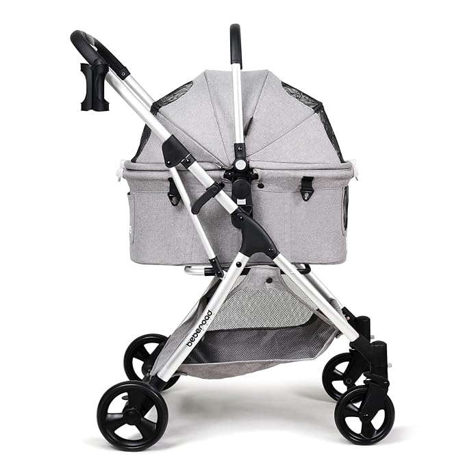 Medium Pet Stroller for Small Dogs & Cats 180° Canopy 3-in-1 Pet