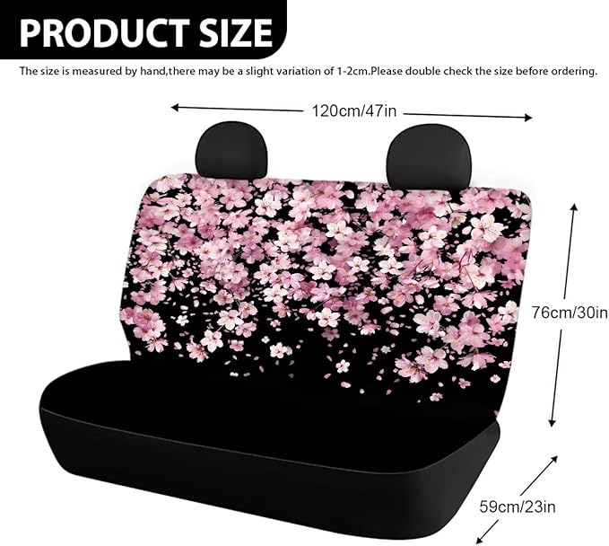 AFPANQZ Cherry Blossom Cloth Back Seat Cover Non-Slip