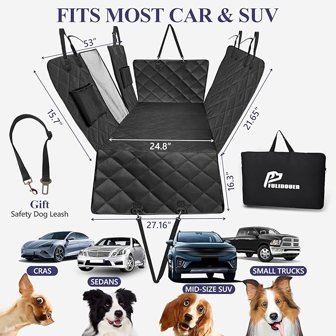 Back Seat Extender for Dogs 400lbs, Hard