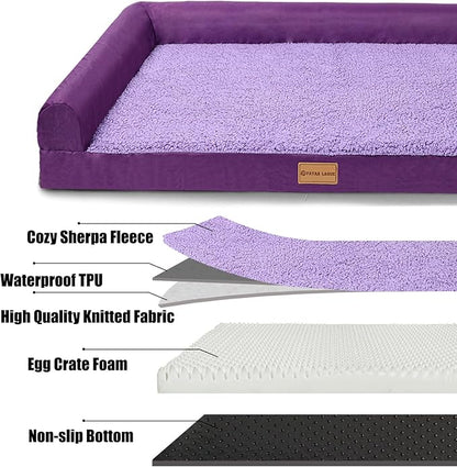 Patas Lague Orthopedic Dog Bed for Medium Dogs 36''X24''