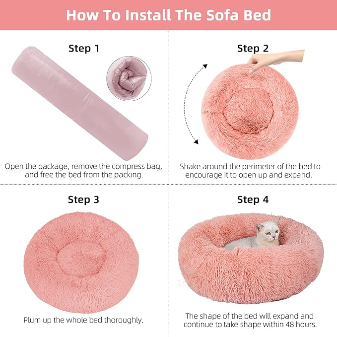 Nisrada Dog Bed for Small Medium Large Dogs 27 inch