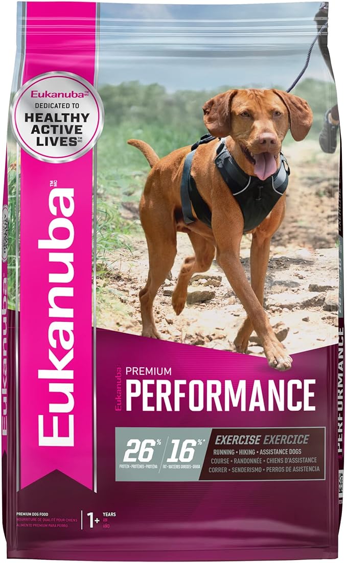 Eukanuba Premium Performance 26/16 Exercise Adult Dry Dog Food, 28 lb. Bag