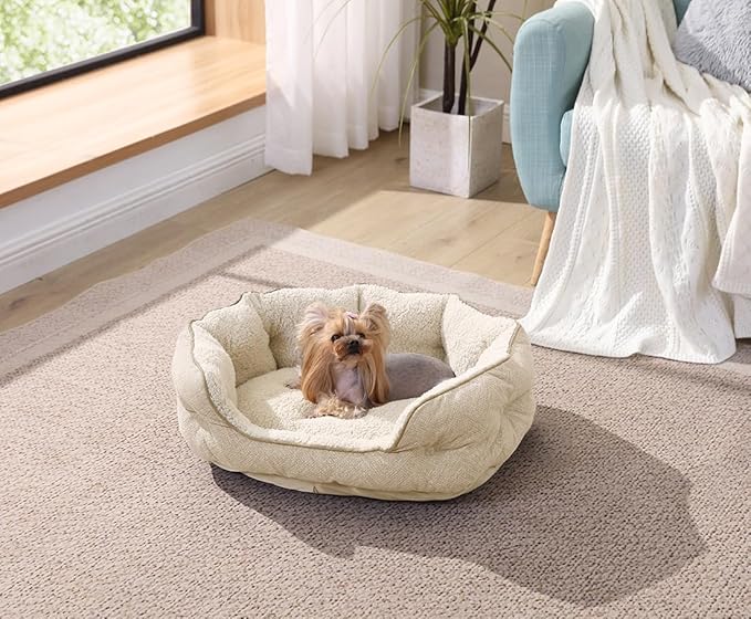 Arlee Cozy Oval Round Cuddler Pet Dog Bed