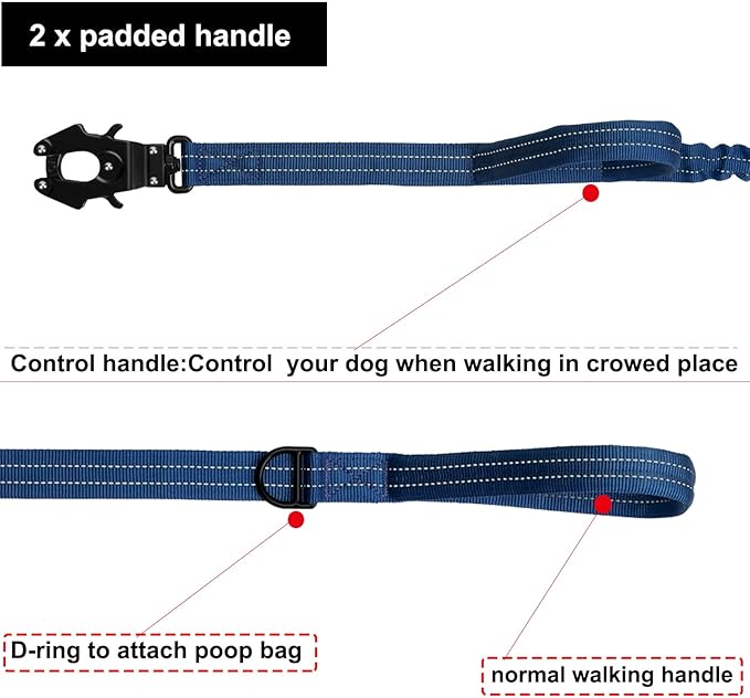 ICEFANG Tactical Dog Leash K9 Training 2 Control 6 FT)