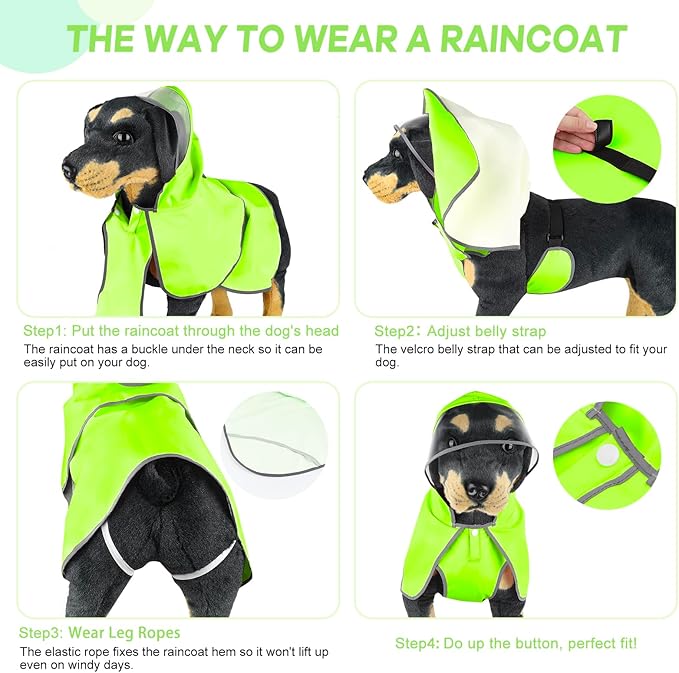 Reflective Dog Raincoat