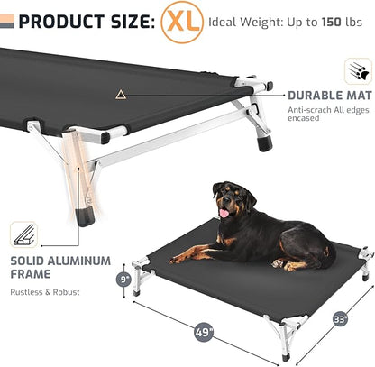 Elevated Cooling Cots Dog Bed: Raised Outdoor & Indoor Pet Cot