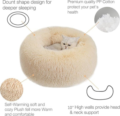 Calming Dog Cat Bed 24" Round,