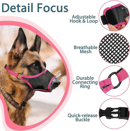 LUCKYPAW Dog Muzzle S(Snout:7.75"-8.75"))