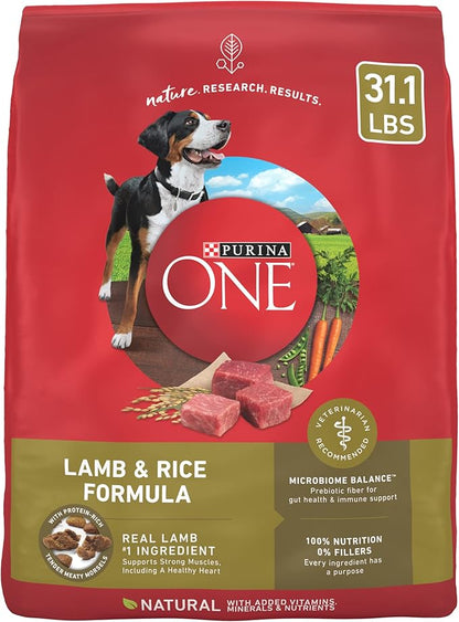 Purina ONE Dry Dog Food Lamb and Rice Formula - 31.1 lb. Bag