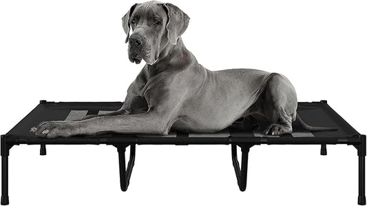 PETMAKER Elevated Dog Bed 48x36-Inch Portable 110lbs (Black)