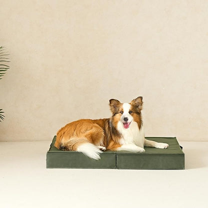 EHEYCIGA Foldable Waterproof Dog Beds for Large Dogs 36 x 27 x 3.5 inches