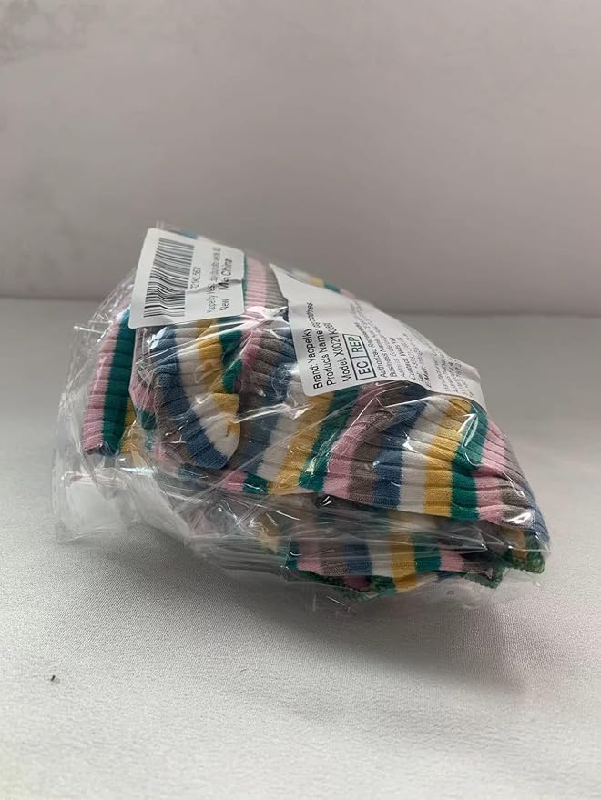 Small Medium Dog Clothes Rainbow Striped Dog Shirts Stretchable Long Sleeve Cat T-Shirt Pet Outfits for Chihuahua Yorkie Teddy (Green Edge