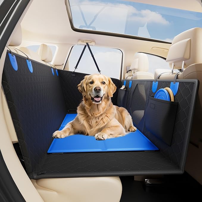 JOYTUTUS Back Seat Extender for Dogs with Hard Bottom