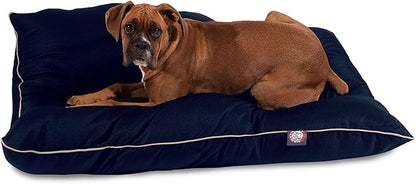 Majestic Pet Rectangle Large Dog Bed Washable – Non Slip Comfy Pet Bed – Dog Crate Bed Super Value Pillow Dog Bed – Dog Kennel Bed for Sleeping 46 x 35 Inch