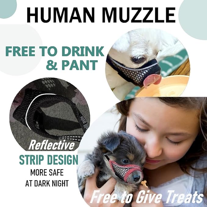 Dog Muzzle for Small Medium Dogs Breathable Adjustable