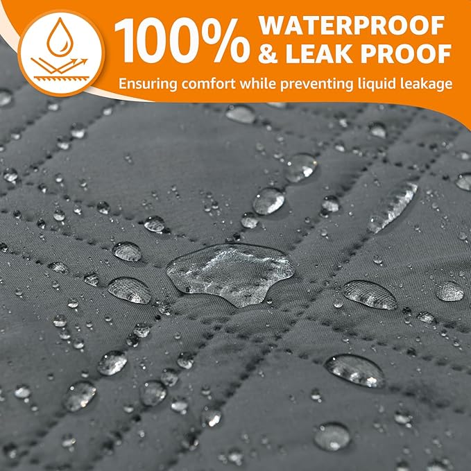 LOOBANI Waterproof Dog Blanket 2 Pack 54X82in, Dark