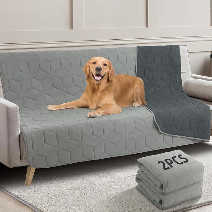 LOOBANI Waterproof Dog Blanket: 2 Pack Washable Pet