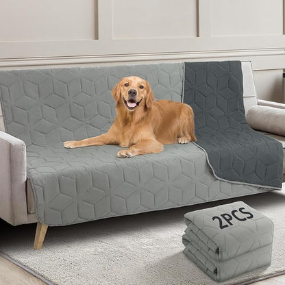 LOOBANI Waterproof Dog Blanket: 2 Pack Washable Pet