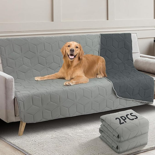 LOOBANI Waterproof Dog Blanket: 2 Pack Washable Pet