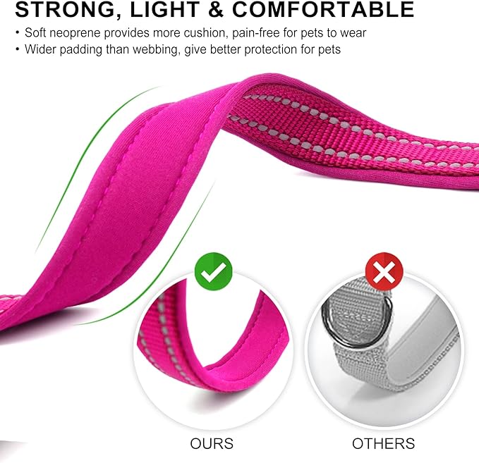 azuza Reflective Dog Collar with Airtag Holder